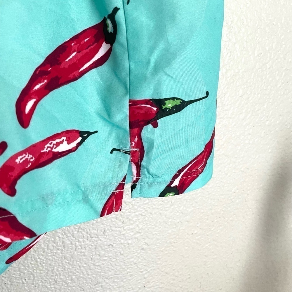 GEORGE Aqua all over print chili peppers swim trunks size 3XL (48-50) - Picture 6 of 9